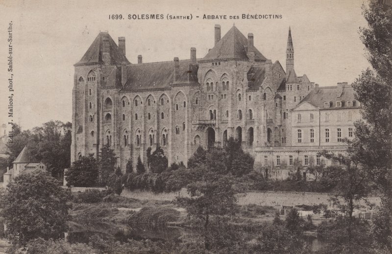 Solesmes, Sarthe, Benediktinerklosteret af French Photographer