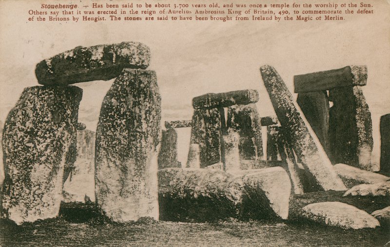 Stonehenge - Stencirkel fra bronzealderen siges i folklore at være blevet rejst under Aurelius Ambrosius