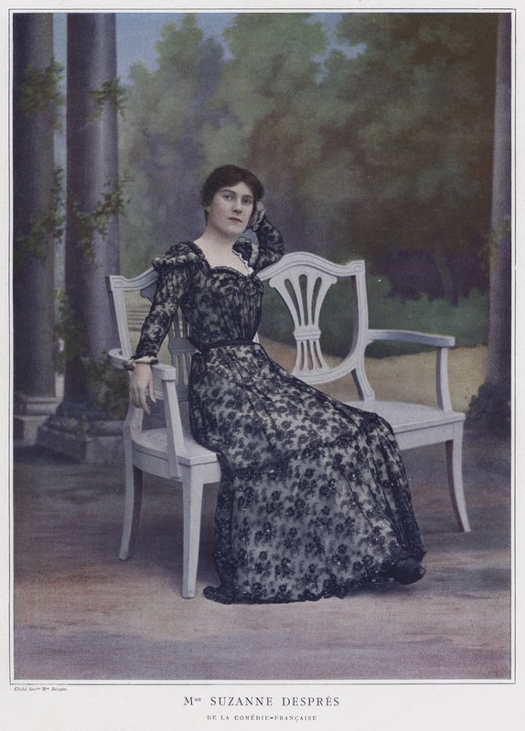 Suzanne Despres, fransk skuespillerinde (farvet foto) af French Photographer