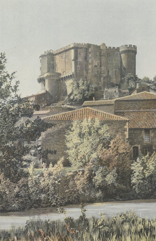 Suze-la-Rousse, Chateau, Udsigt taget fra siden af ​​sletten af French Photographer