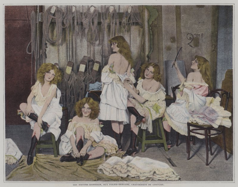 Barrison Sisters på Folies-Bergere under et kostumeskifte af French Photographer