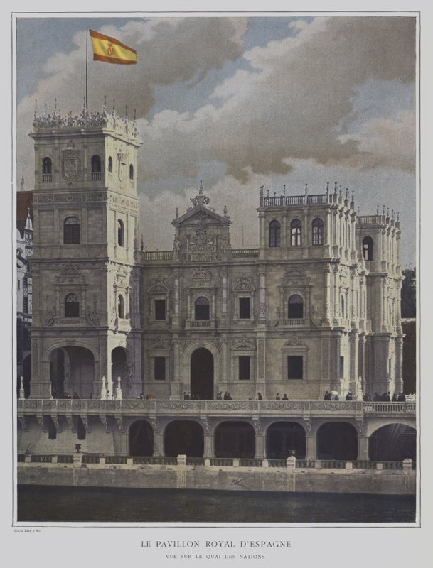 Den spanske pavillon ved Exposition Universelle 1900, Paris (farvefoto) af French Photographer
