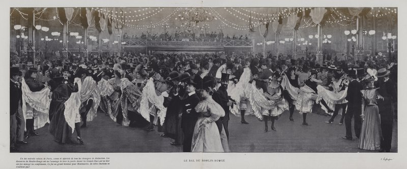 Balsalen i Moulin Rouge, Paris (s/h-billede) af French Photographer