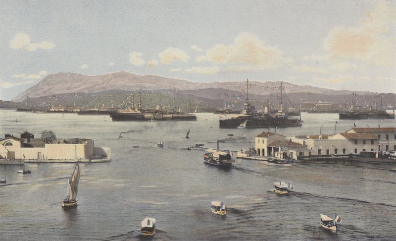 Toulon, Darse Vieille og Petite Rade, Udsigt taget fra Quai de Cronstadt af French Photographer