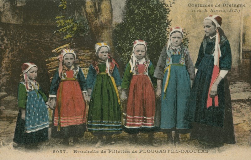 Traditionel bretonsk kjole (farvefoto) af French Photographer