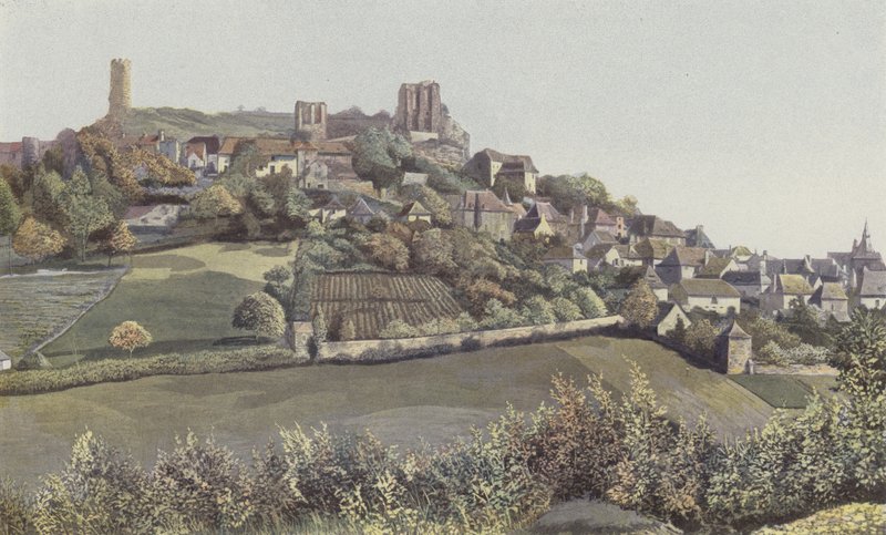 Turenne, Udsigt over byen og slottet, Cote N af French Photographer