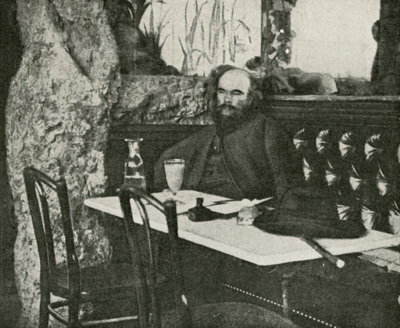 Verlaine, digteren af absint (s/h foto) af French Photographer