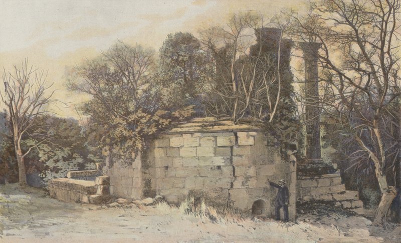 Vernegues, ruinerne af Saint-Cesaire-kapellet og Maison-Basse-templet af French Photographer