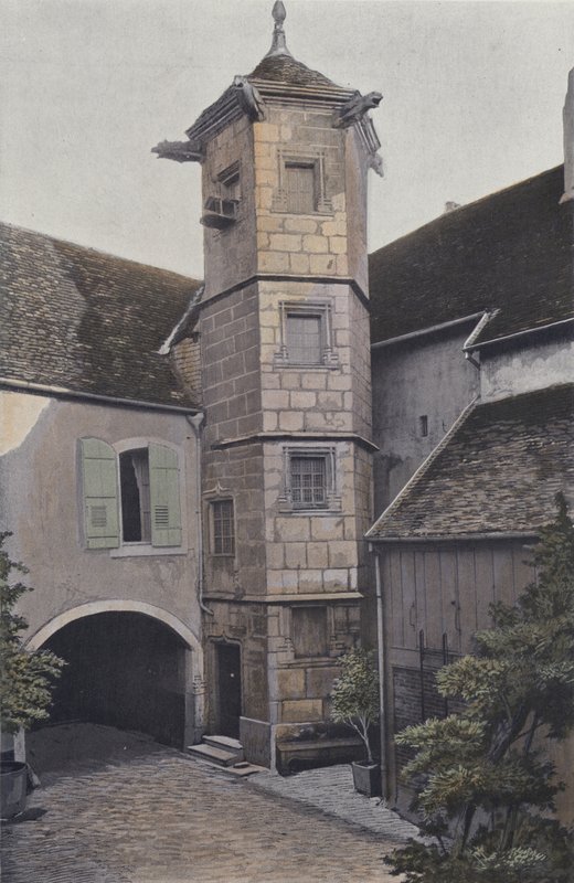Vesoul, tårn på Rue des Boucheries af French Photographer