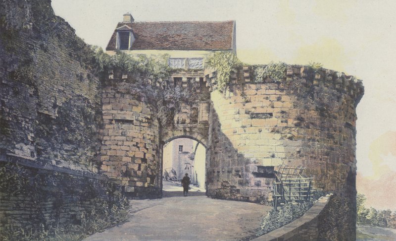 Vezelay, Porte Neuve, Kyst uden for byen af French Photographer
