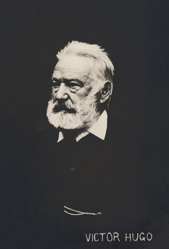 Victor Hugo, portræt (s/h foto) af French Photographer