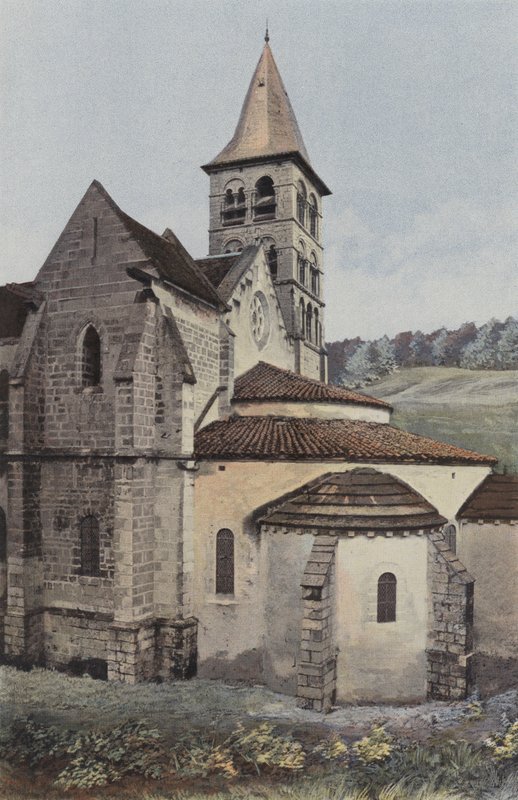 Vignory, Kirke, Apsis og S tværskib af French Photographer