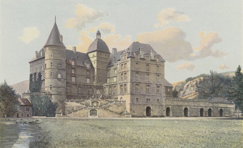 Vizille, Chateau de Lesdiguieres, Udsigt over parken af French Photographer