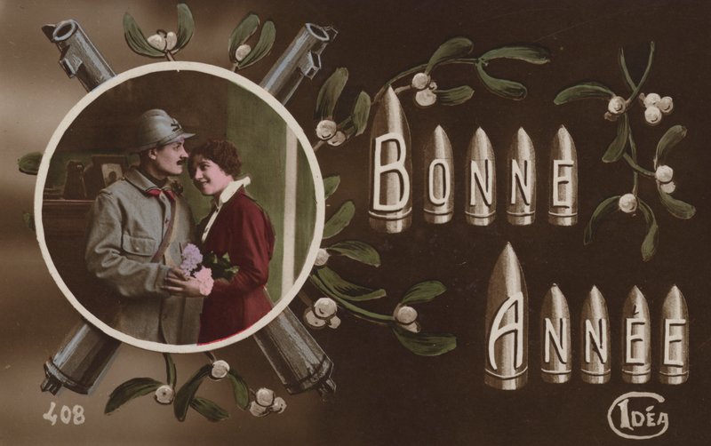 WW1 fransk nytårskort af French Photographer