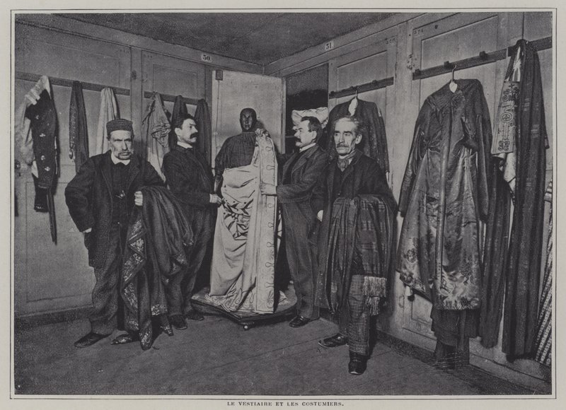 Garderobeafdeling i Comedie-Francaise, Paris (s/h-billede) af French Photographer