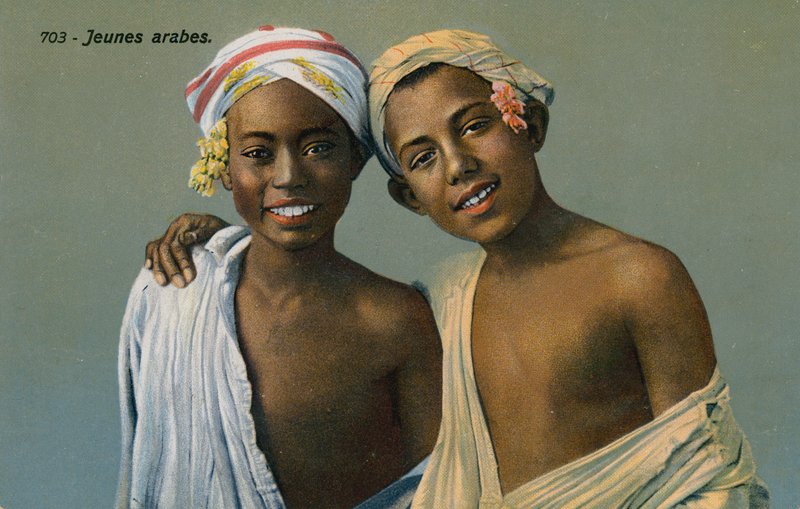 Unge arabere, postkort sendt den 9. september 1913 af French Photographer