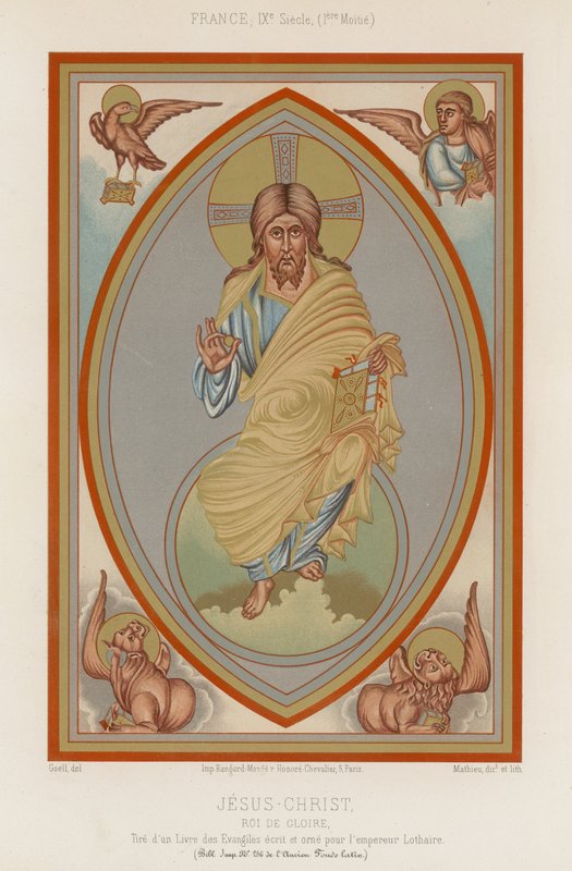 En skildring af Jesus Kristus fra det 9. århundrede af French School
