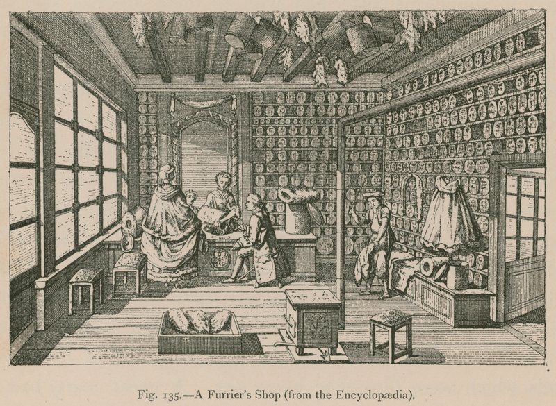 En buntmagerbutik (fra Encyclopaedia) af French School