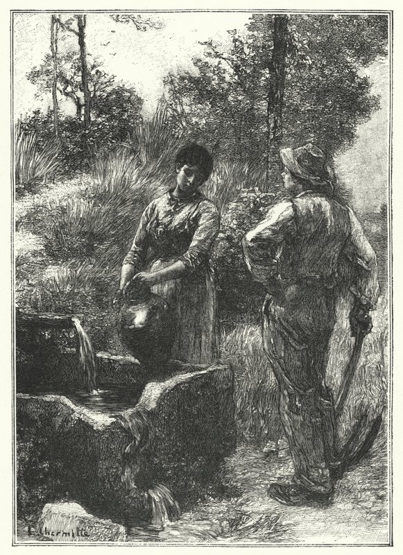 A La Fontaine (gravering) af French School