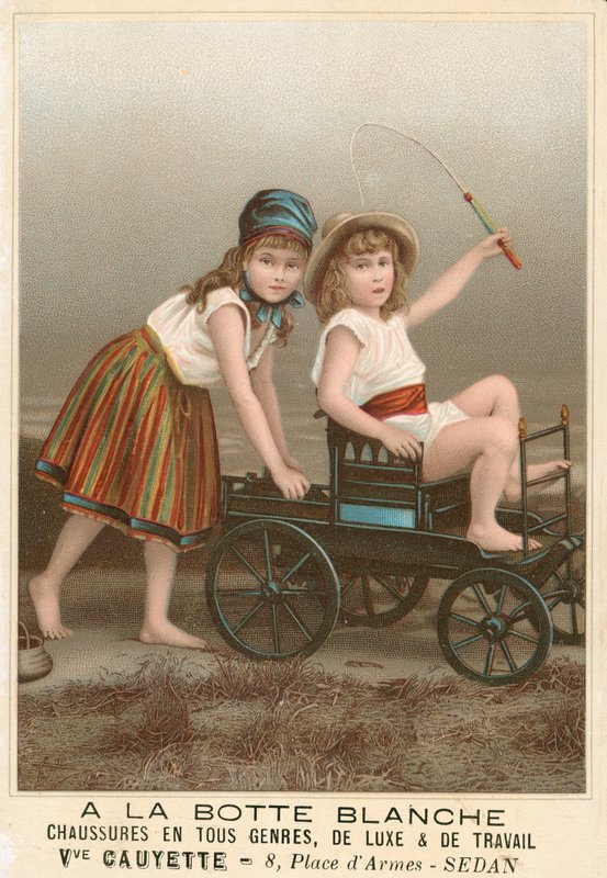 A la Botte Blanche Fransk reklame for sko (chromolitho) af French School