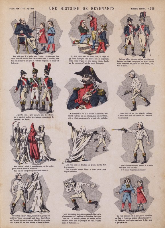 En historie om spøgelser (farve litho) af French School