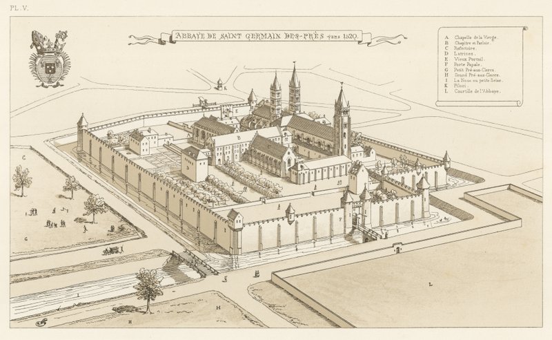 Saint Germain des-Pres kloster, omkring 1520 af French School