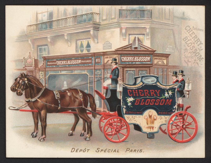 Annonce for Cherry Blossom parfume (chromolitho) af French School
