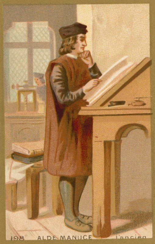 Aldus Manutius den ældre, italiensk humanist, trykker og forlægger af French School