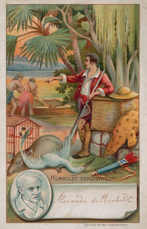 Alexander von Humboldt, preussisk geograf, naturforsker og opdagelsesrejsende (1769 -1859) af French School