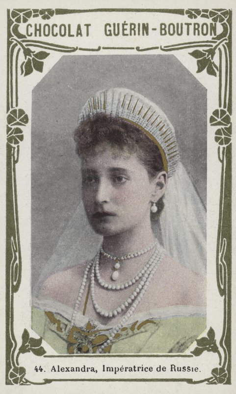 Alexandra, kejserinde af Rusland (farvet foto) af French School