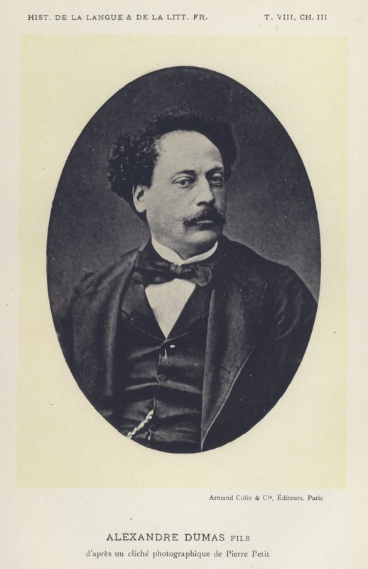 Alexandre Dumas søn (litho) af French School