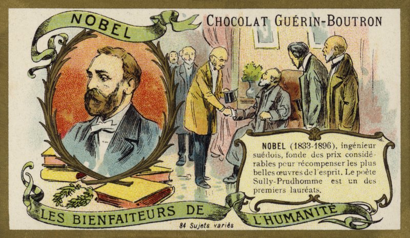 Alfred Nobel, svensk kemiker og industrimand (chromolitho) af French School