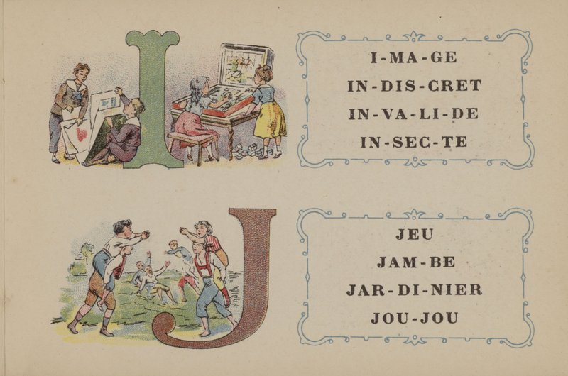 Falieres Phosphatine Alphabet (farve litho) af French School