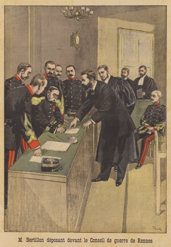 Alphonse Bertillon vidner for Alfred Dreyfus