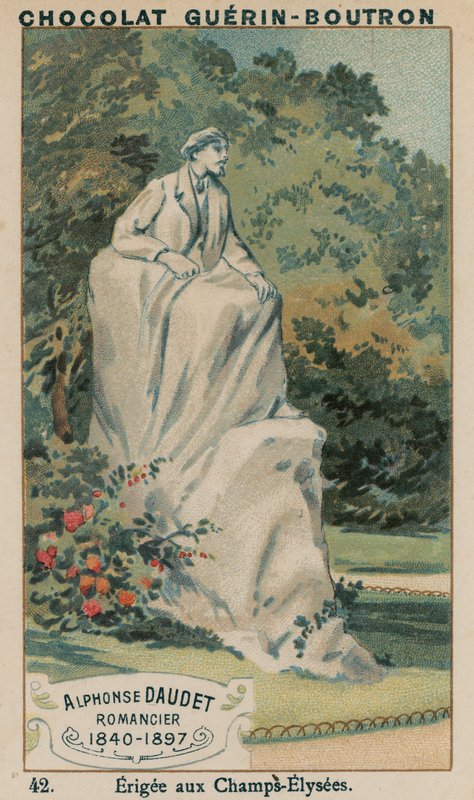 Alphonse Daudet, romanforfatter, 1840-1897, opført på Champs-Elysees af French School