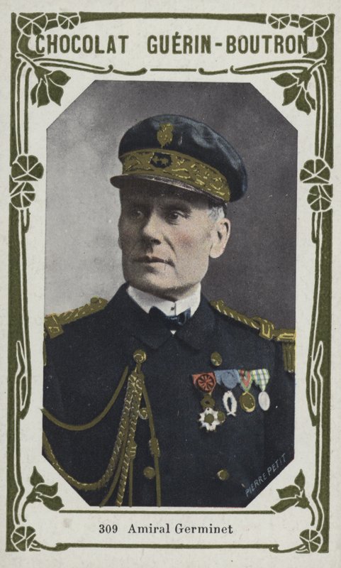 Amiral Germinet (farvet foto) af French School