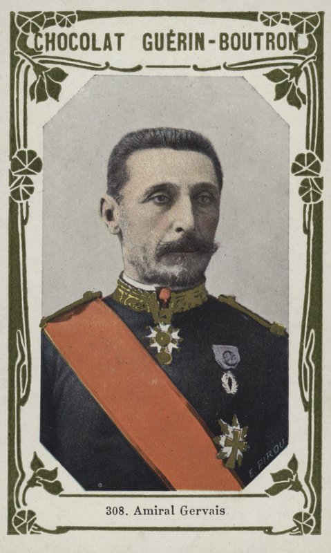 Amiral Gervais (farvet foto) af French School