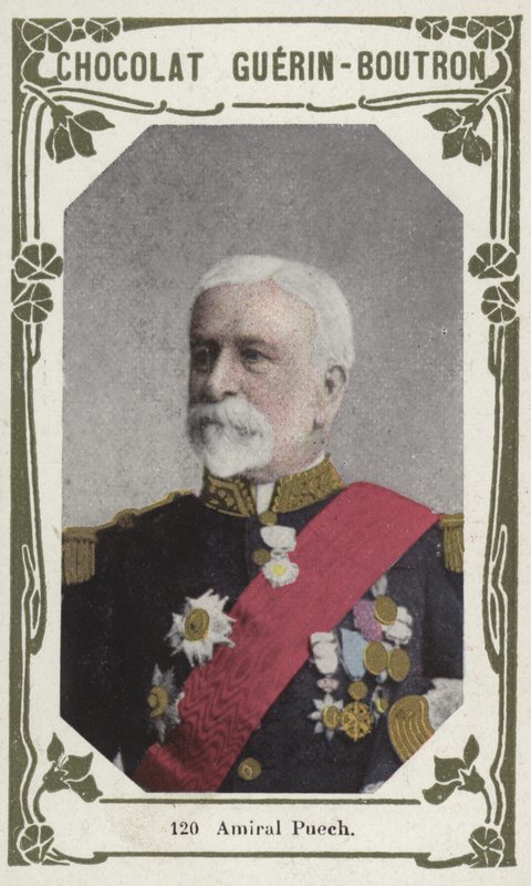 Amiral Puech (farvet foto) af French School