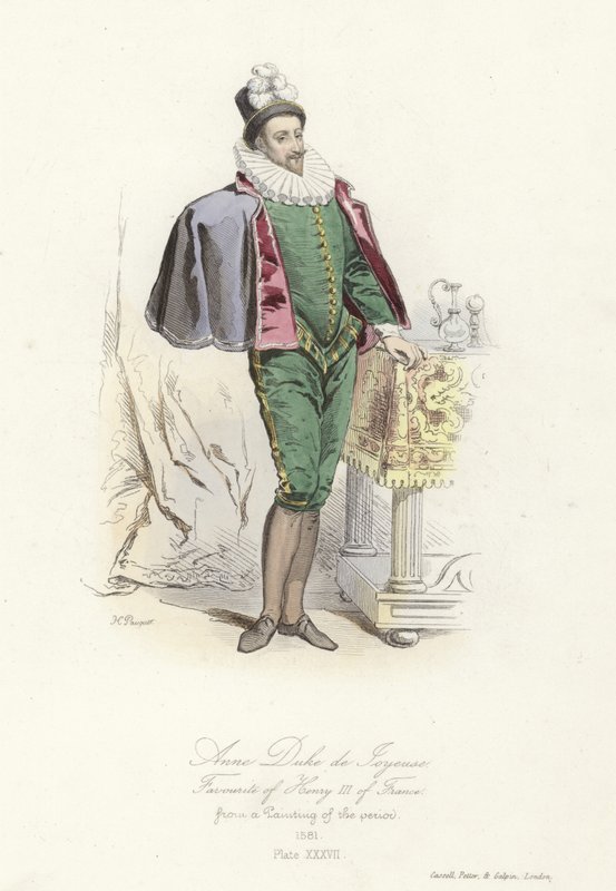 Anne, hertug af Joyeuse, favorit hos Henrik III af Frankrig af French School