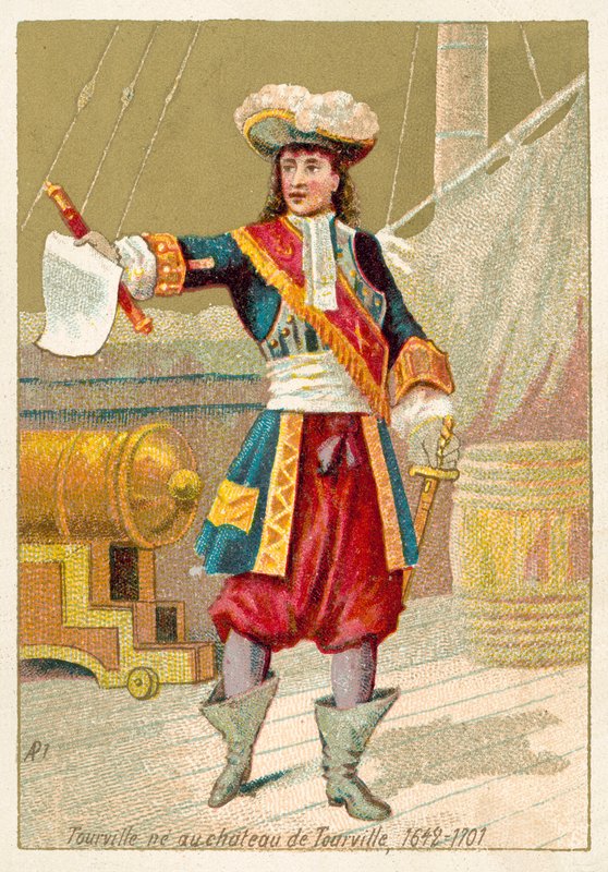 Anne Hilarion de Tourville, fransk flådekommandant (chromolitho) af French School