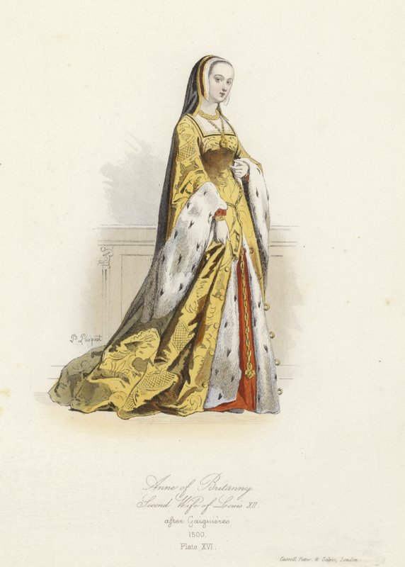Anne af Bretagne, anden hustru til Ludvig XII af Frankrig af French School