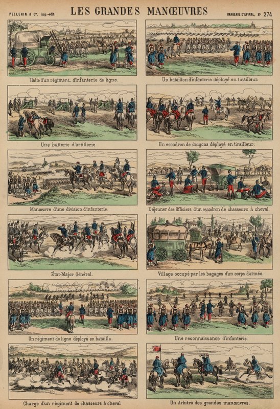 Annual grand maneuvers of the French Armydani af French School