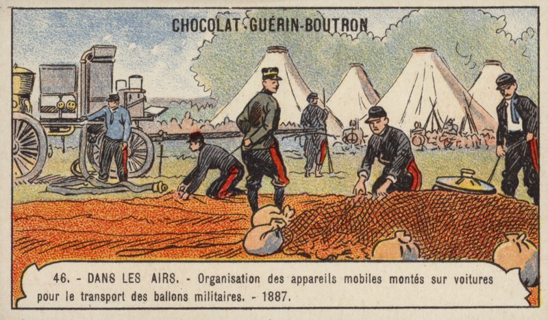 Apparater til transport af militærballoner ad vej af French School