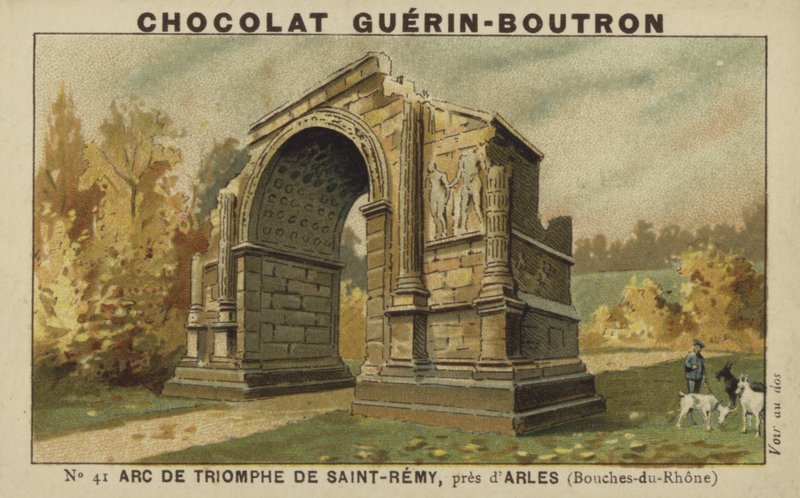 Triumfbuen i Saint-Remy, nær Arles, Bouches-du-Rhone af French School