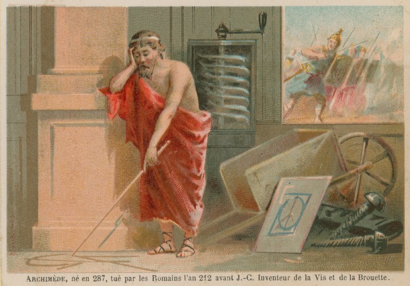 Archimedes, græsk videnskabsmand, matematiker og opfinder af det 3. århundrede f.Kr. af French School