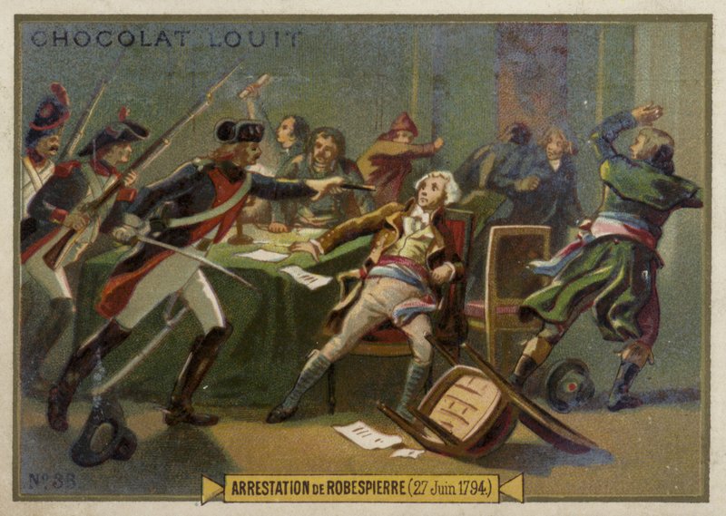 Anholdelse af Maximilien Robespierre, den franske revolution, 27. juli 1794 af French School