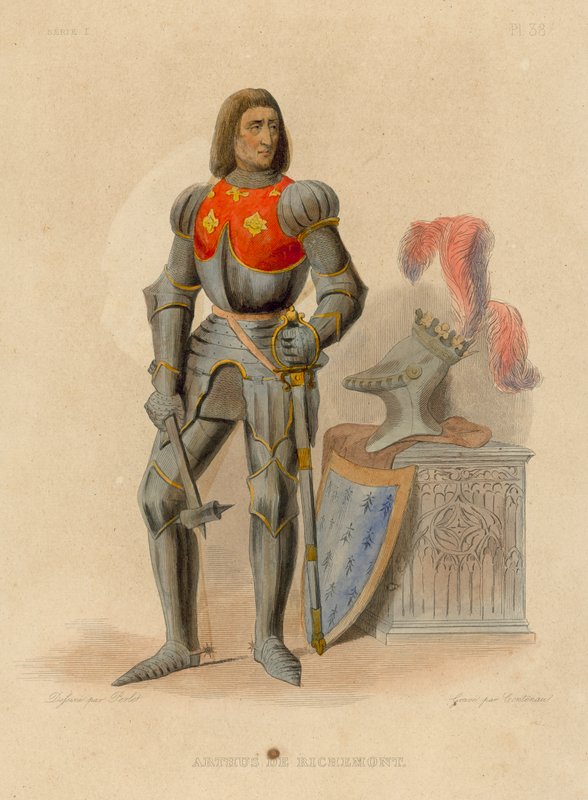 Arthus de Richemont (farvet gravering) af French School