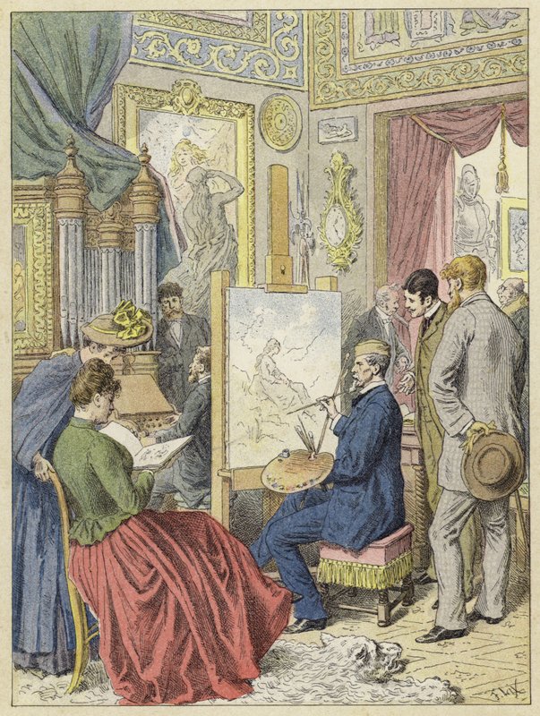 Kunstnerstudie, Paris af French School
