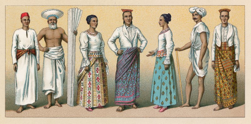 Asien Kostume af French School
