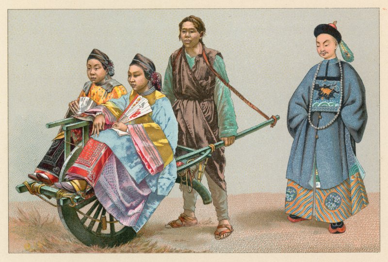 Asien Kostume af French School